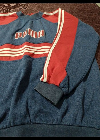 Adidas Mavi Kırmızı Erkek Sweatshirt - Görsel 3