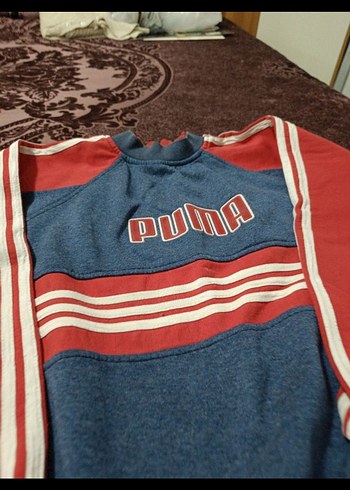 Adidas Mavi Kırmızı Erkek Sweatshirt - Görsel 5