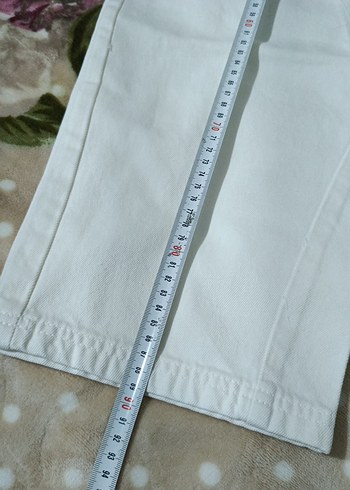 Zara Beyaz Pamuklu Rahat Kesim Kadın Pantolon - Görsel 5