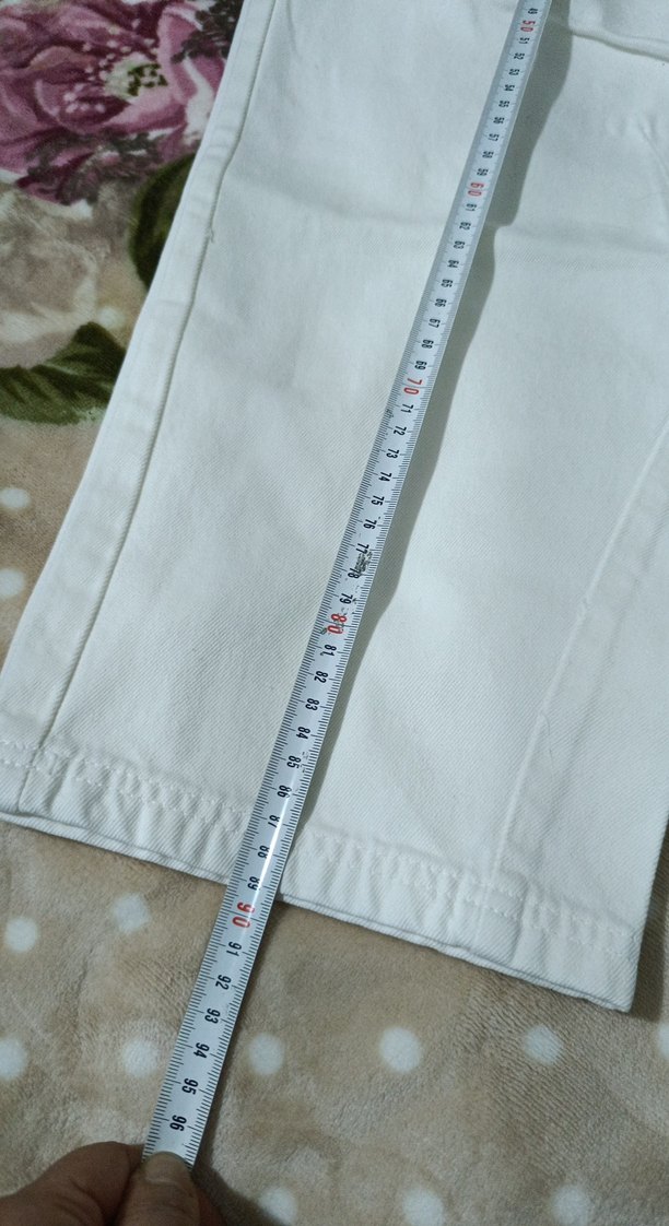 Zara Beyaz Pamuklu Rahat Kesim Kadın Pantolon - Görsel 5