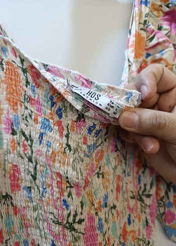 Çiçek Desenli Uzun Bohem Elbise - Görsel 3