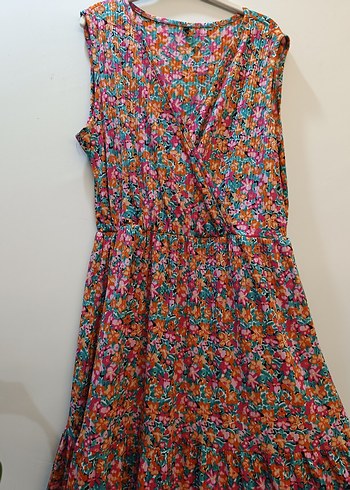 Renkli Bohem Salaş Uzun Elbise - Görsel 3