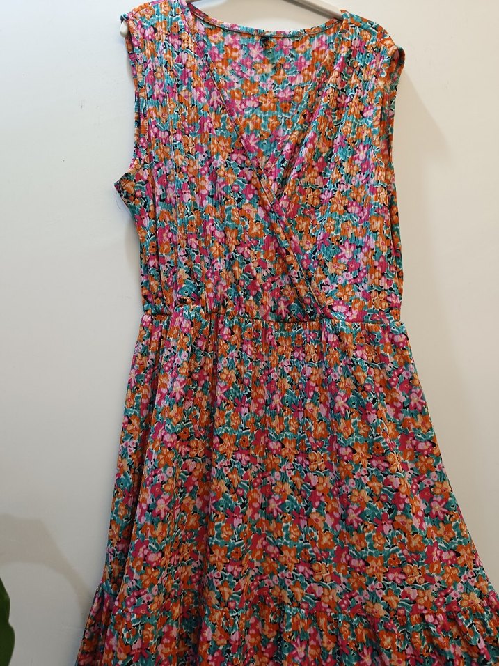 Renkli Bohem Salaş Uzun Elbise - Görsel 3