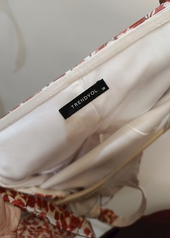 Kırmızı Uzun Bohem Askısız Elbise - Görsel 6