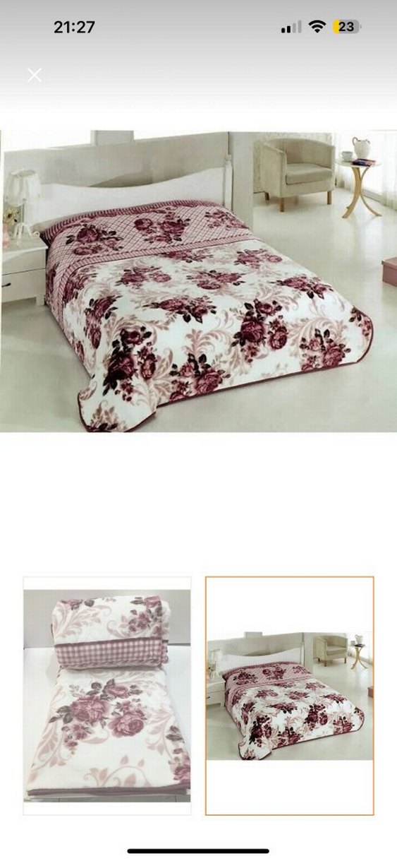 sarar Pembe Çiçek Desenli battaniye - Görsel 3