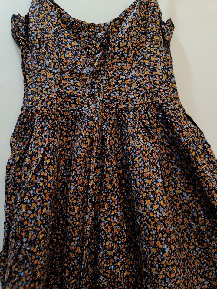 Bohem Tarzı Uzun Askılı Kahverengi Elbise - Görsel 4