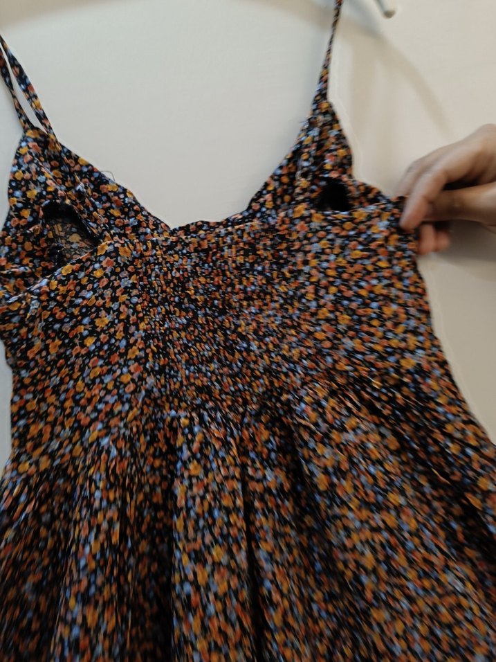 Bohem Tarzı Uzun Askılı Kahverengi Elbise - Görsel 5