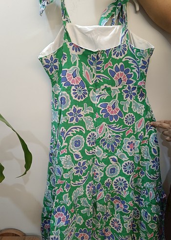 Renkli Bohem Uzun Askılı Elbise - Görsel 4