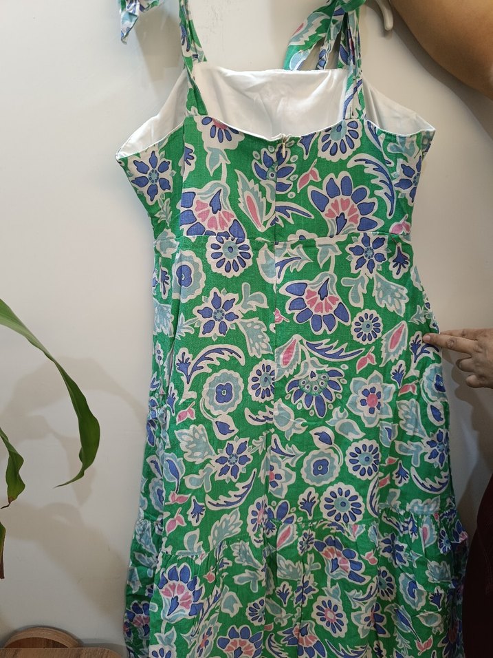 Renkli Bohem Uzun Askılı Elbise - Görsel 4