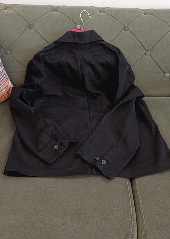 siyah keten trençkot ANNARR - Görsel 8