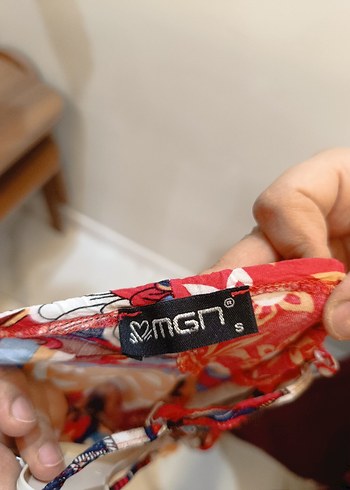 Renkli Bohem Kadın elbise - Görsel 3