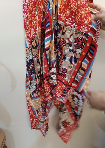 Renkli Bohem Kadın elbise - Görsel 4