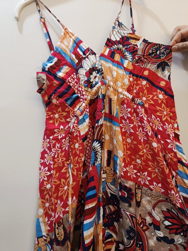 Renkli Bohem Kadın elbise - Görsel 5