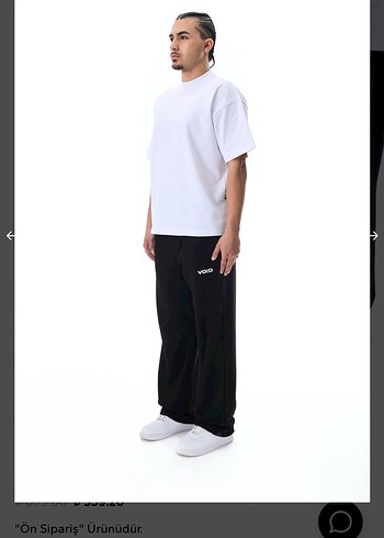Diğer Siyah Loose Fit voıd Eşofman Altı