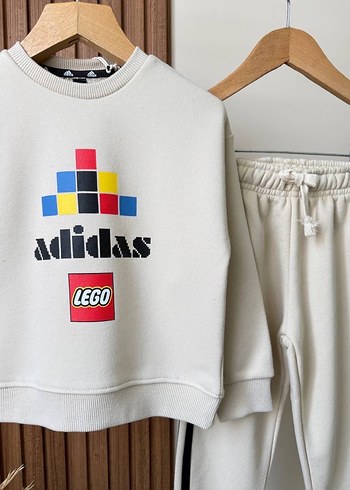 Beyaz Adidas Lego Baskılı Erkek Eşofman Takımı - Görsel 3