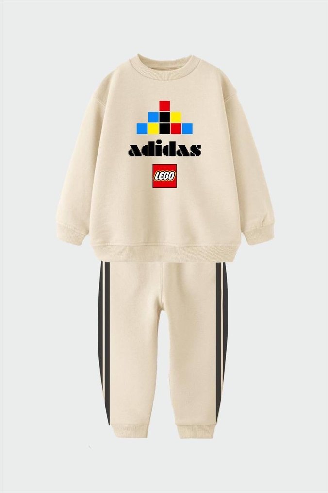 Beyaz Adidas Lego Baskılı Erkek Eşofman Takımı - Görsel 2