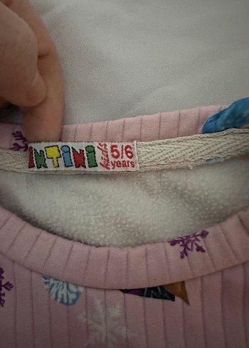 5-6 yaş Kız çocuk Pembe frozen Desenli  Takım - Görsel 3