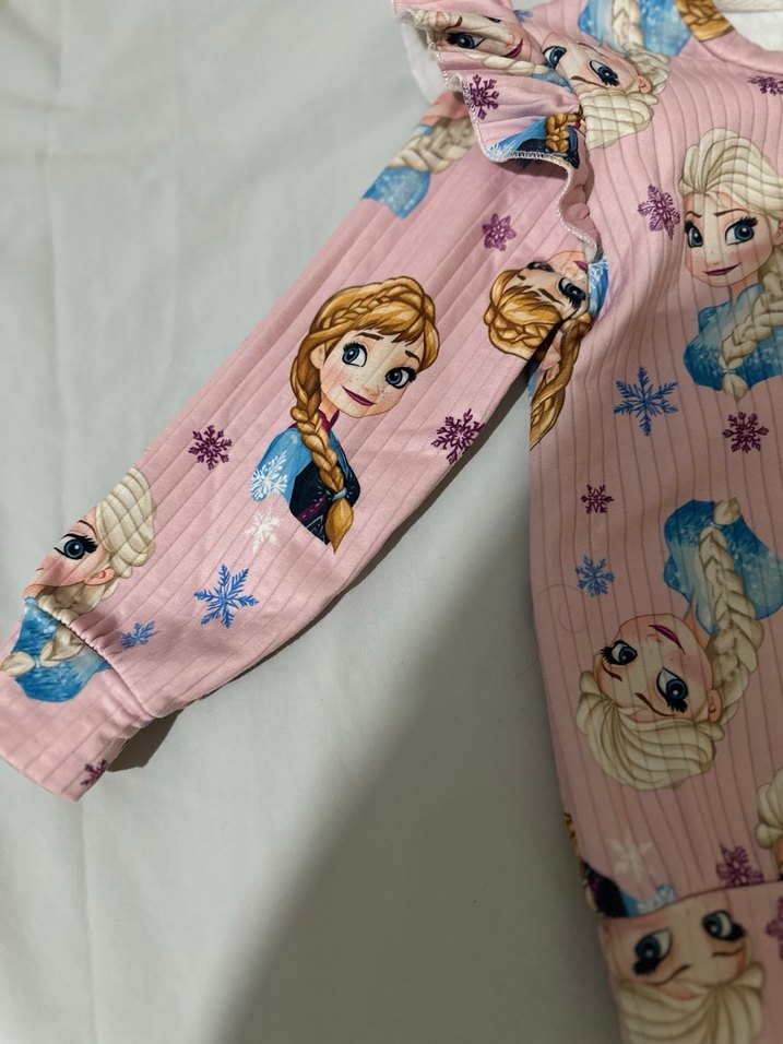 5-6 yaş Kız çocuk Pembe frozen Desenli  Takım - Görsel 4