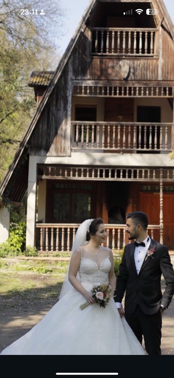 Aysira gelinlik m beden 38 - Görsel 3