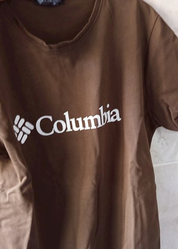 Columbia Kahverengi Bisiklet Yaka Tisort