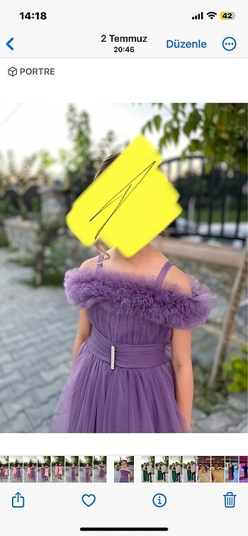 7 Yaş Beden çocuk abiye