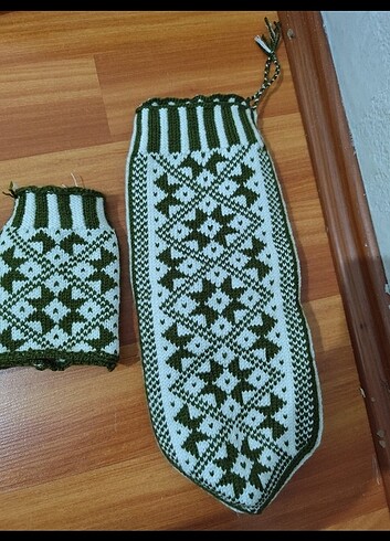 Çeyizlik namaz çorabı kolluk takım