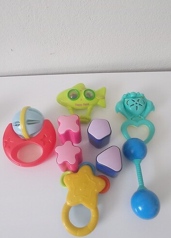 Diğer tertemiz hatasız bebek ve çocuk çıngırak toplam 9 adet 