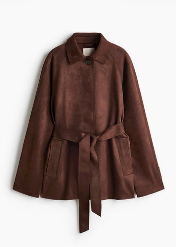 H&M Kahverengi Suet Ceket