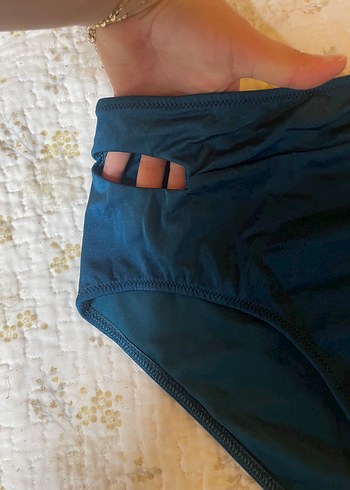 l Beden Kadın Lacivert Yüksek Bel Bikini Altı