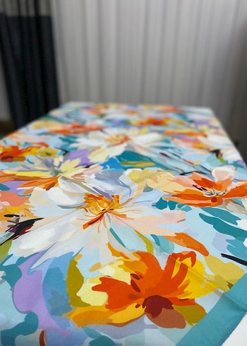 Çiçek Desenli koton eşarp - Görsel 3