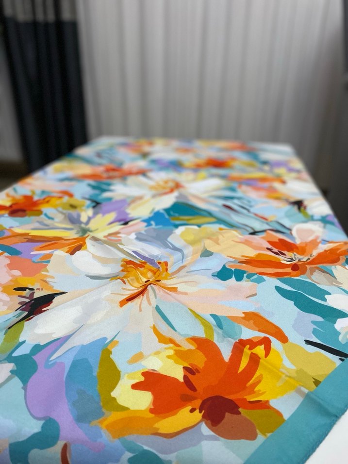 Çiçek Desenli koton eşarp - Görsel 3