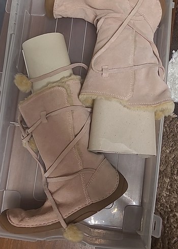 Clarks Pudra Pembe Suet Bilekli Bot Rahat Ve Sik