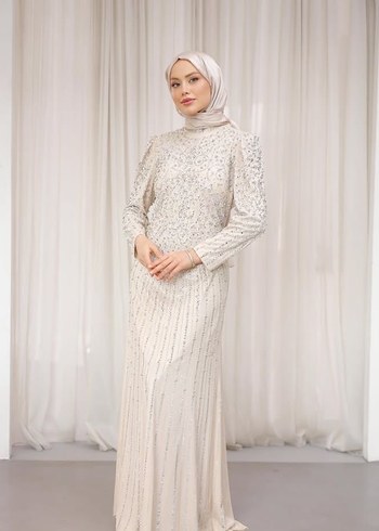 Büyük beden tesettür Abiye Elbise - Görsel 4