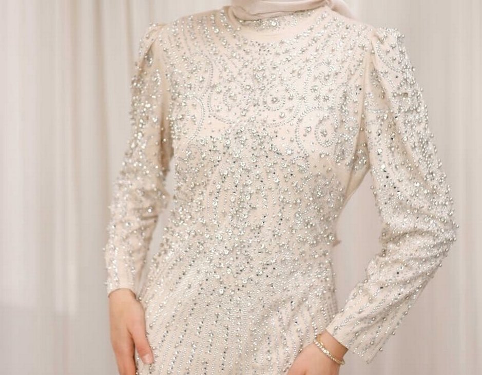 Büyük beden tesettür Abiye Elbise - Görsel 2