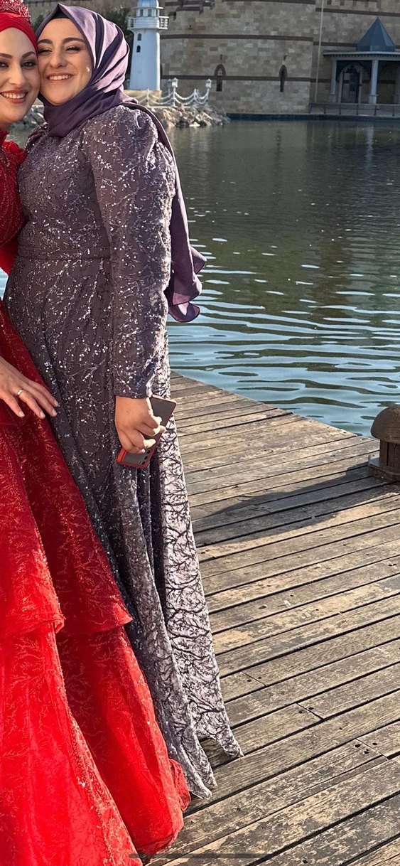 Büyük beden tesettür abiye elbise - Görsel 2