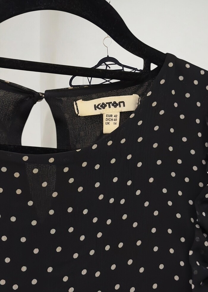 Koton puantiyeli elbise - Görsel 5