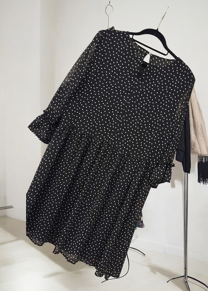 Koton puantiyeli elbise - Görsel 4