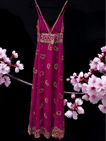 Özel dikim ipek elbise - Görsel 4