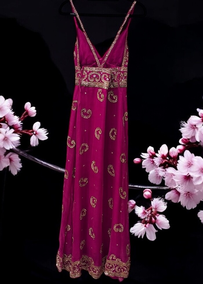 Özel dikim ipek elbise - Görsel 4