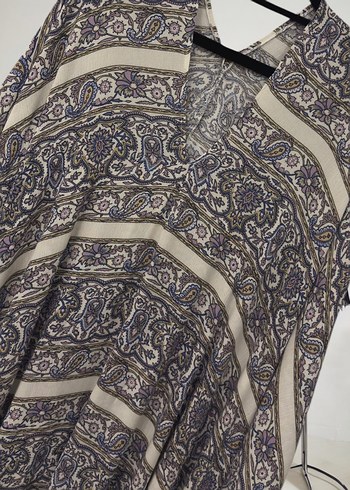 Bohem Gri Uzun Salaş Kimono - Görsel 4