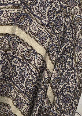 Bohem Gri Uzun Salaş Kimono - Görsel 5