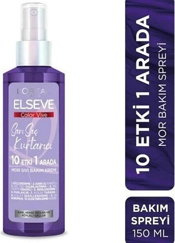 loreal paris elseve sarı saç kurtarıcı mor sıvı bakım kremi