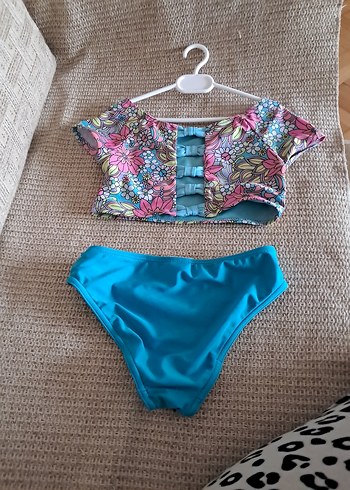 Bohem Çiçek Desenli Kız Bikini Takımı - Görsel 4