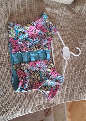 Bohem Çiçek Desenli Kız Bikini Takımı - Görsel 6