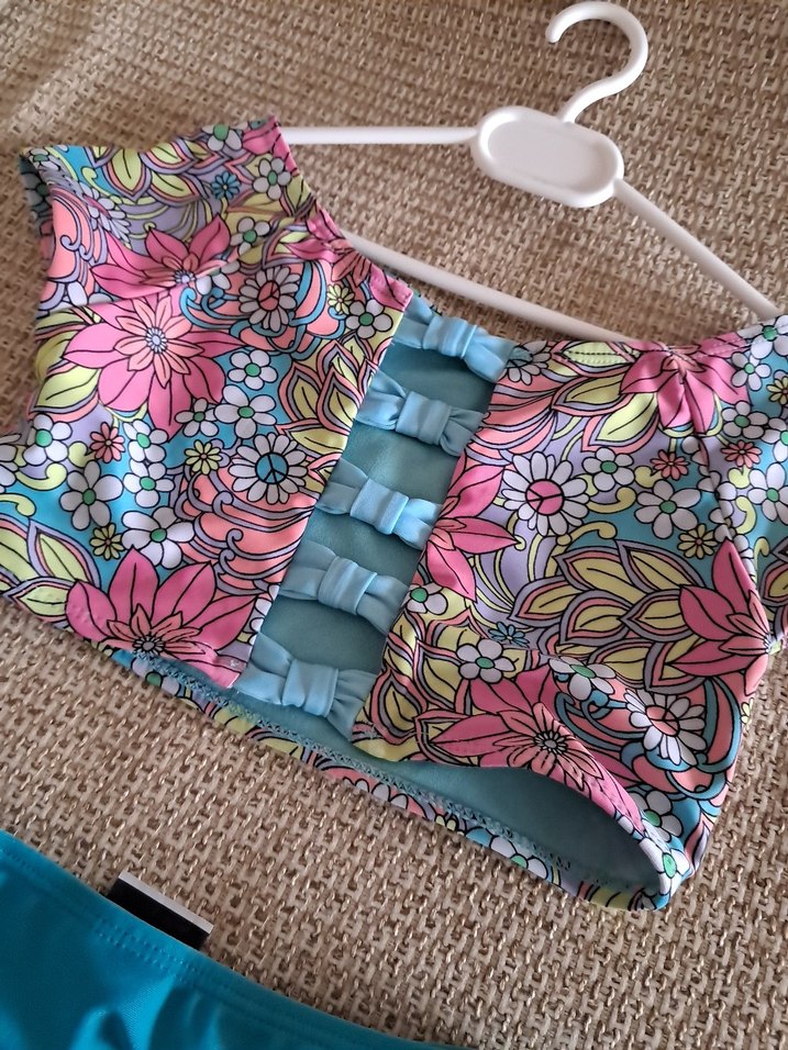 Bohem Çiçek Desenli Kız Bikini Takımı - Görsel 5