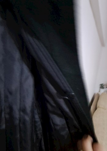 Düğmeli Siyah ünisex Kaban - Görsel 5