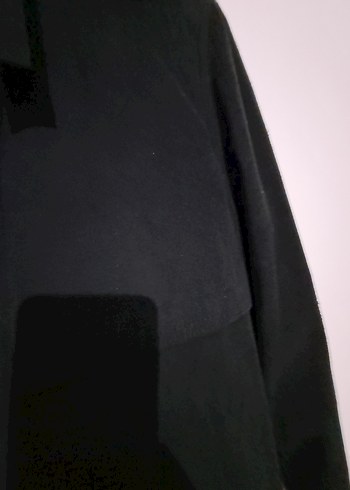 Düğmeli Siyah ünisex Kaban - Görsel 6