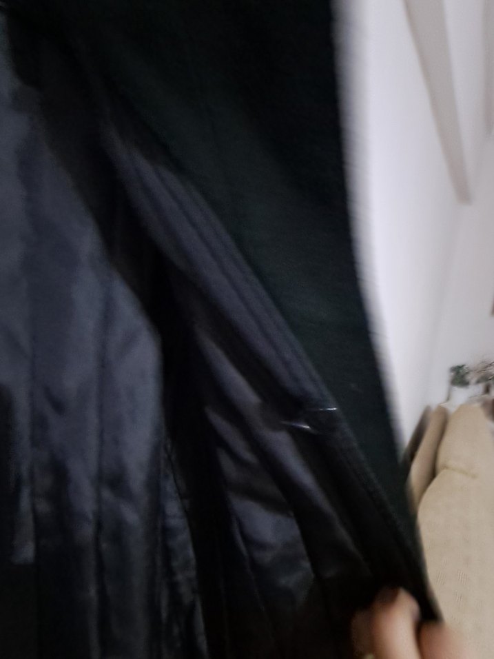 Düğmeli Siyah ünisex Kaban - Görsel 5