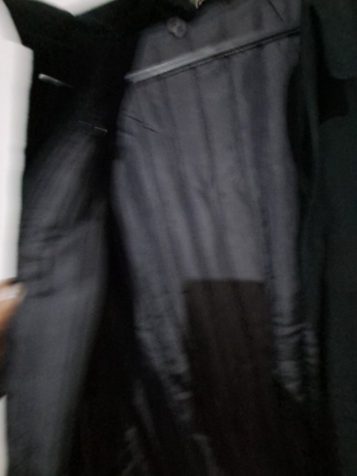 Düğmeli Siyah ünisex Kaban - Görsel 4