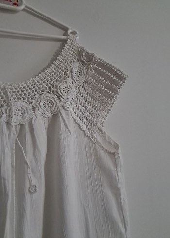 Kadın Bohem Midi Keten Elbise - Görsel 3